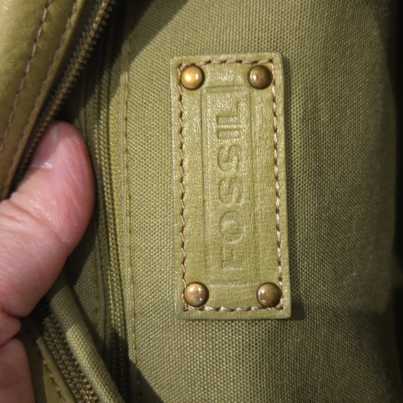 Fossil Green Leather Crossbody Bag - Picture 4 of 8